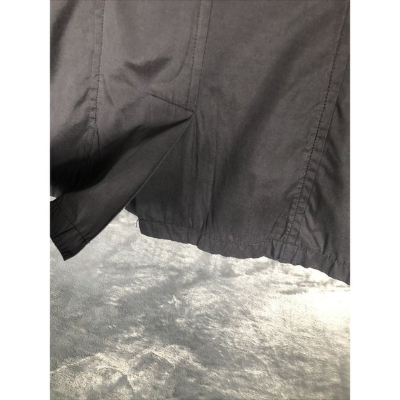 Joujou Ladies Black Trench Coat, Size Lightweight Button Down Missing Belt - Picture 14 of 16